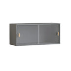 Vitrine rectangulaire en bois et porte vitrée pour salon