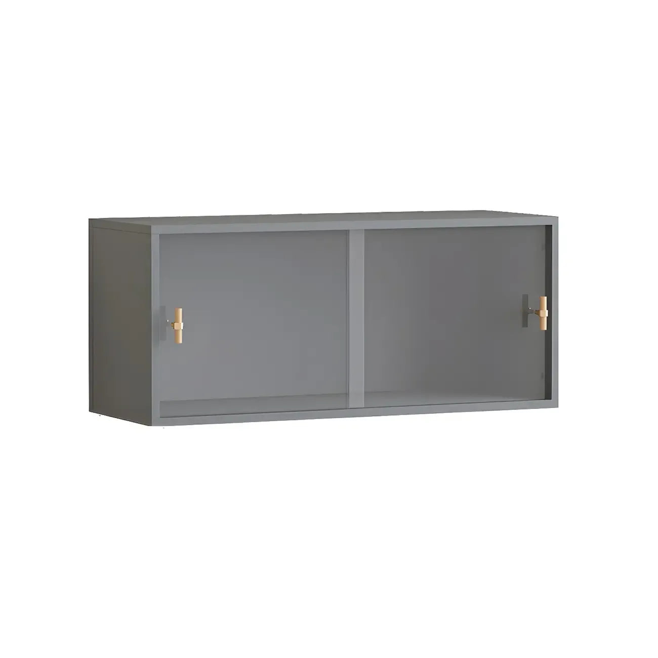 Vitrine rectangulaire en bois et porte vitrée pour salon