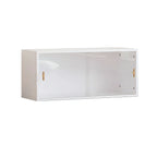 Vitrine rectangulaire en bois et porte vitrée pour salon