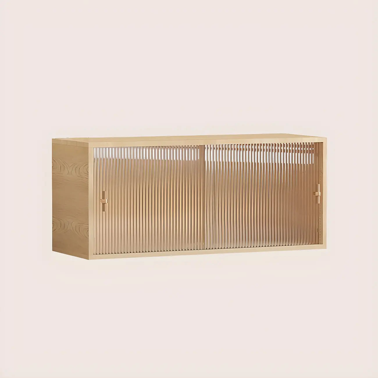 Vitrine rectangulaire en bois et porte vitrée pour salon