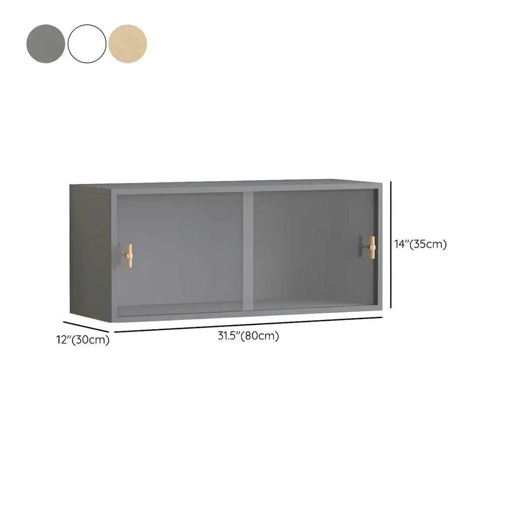 Vitrine rectangulaire en bois et porte vitrée pour salon