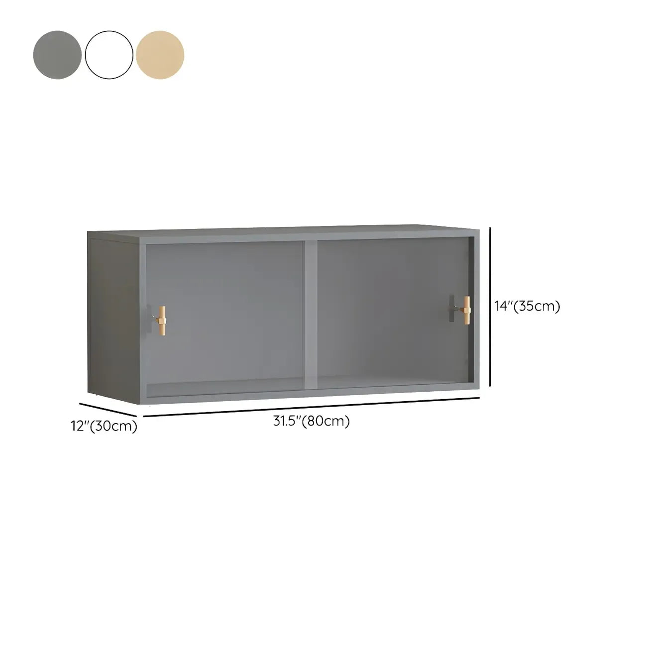 Vitrine rectangulaire en bois et porte vitrée pour salon