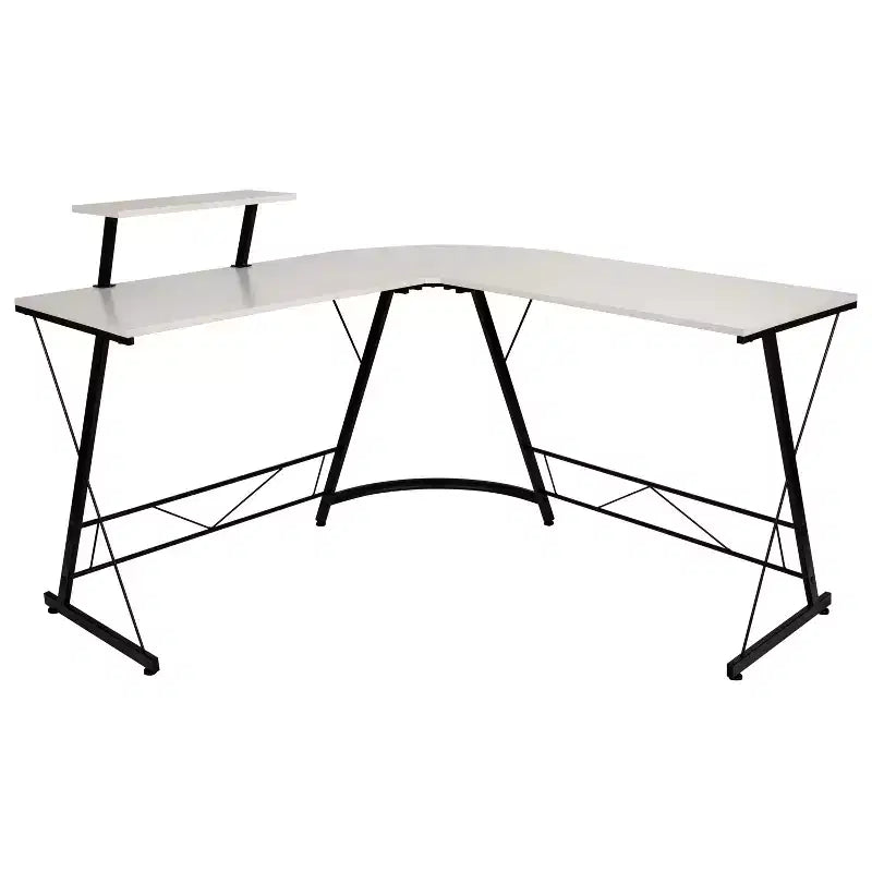 Flash Furniture L-Shaped Desk 71.5 Computer Corner Desk, Home Office Corner Desk, Gaming Desk, Space Saving, Easy to Assemble