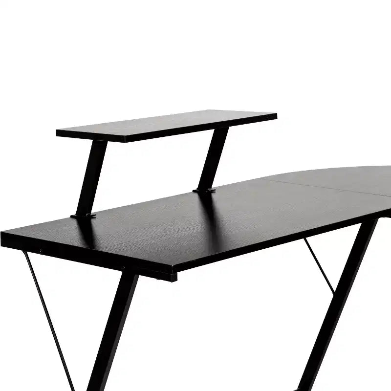 Flash Furniture Scrivania a L 71,5 Scrivania ad angolo per computer, Scrivania ad angolo per ufficio domestico, Scrivania da gioco, Salvaspazio, Facile da montare