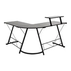 Flash Furniture Scrivania a L 71,5 Scrivania ad angolo per computer, Scrivania ad angolo per ufficio domestico, Scrivania da gioco, Salvaspazio, Facile da montare