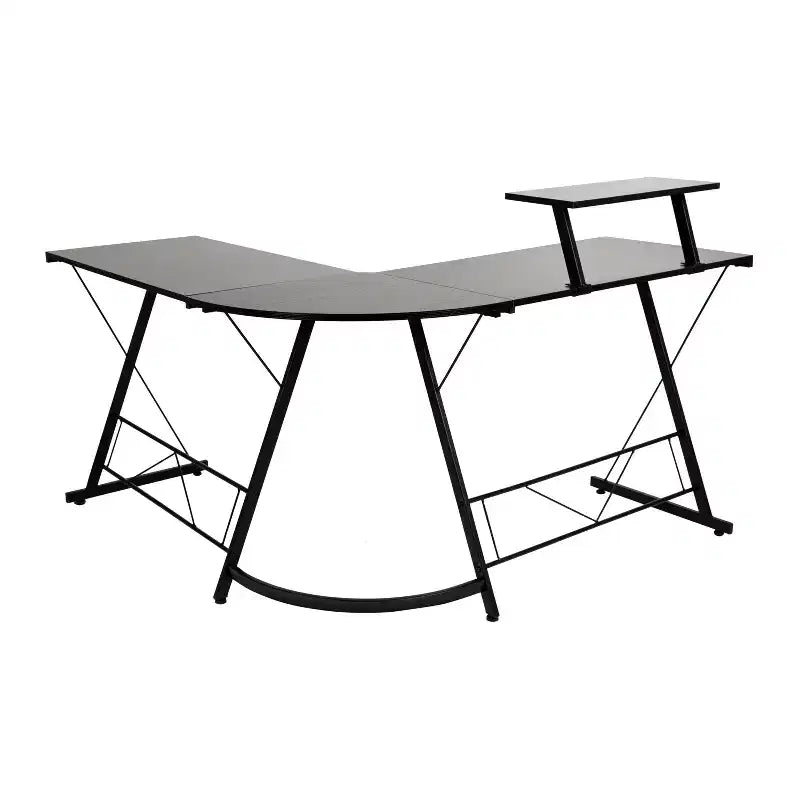Flash Furniture Scrivania a L 71,5 Scrivania ad angolo per computer, Scrivania ad angolo per ufficio domestico, Scrivania da gioco, Salvaspazio, Facile da montare
