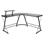 Flash Furniture Scrivania a L 71,5 Scrivania ad angolo per computer, Scrivania ad angolo per ufficio domestico, Scrivania da gioco, Salvaspazio, Facile da montare