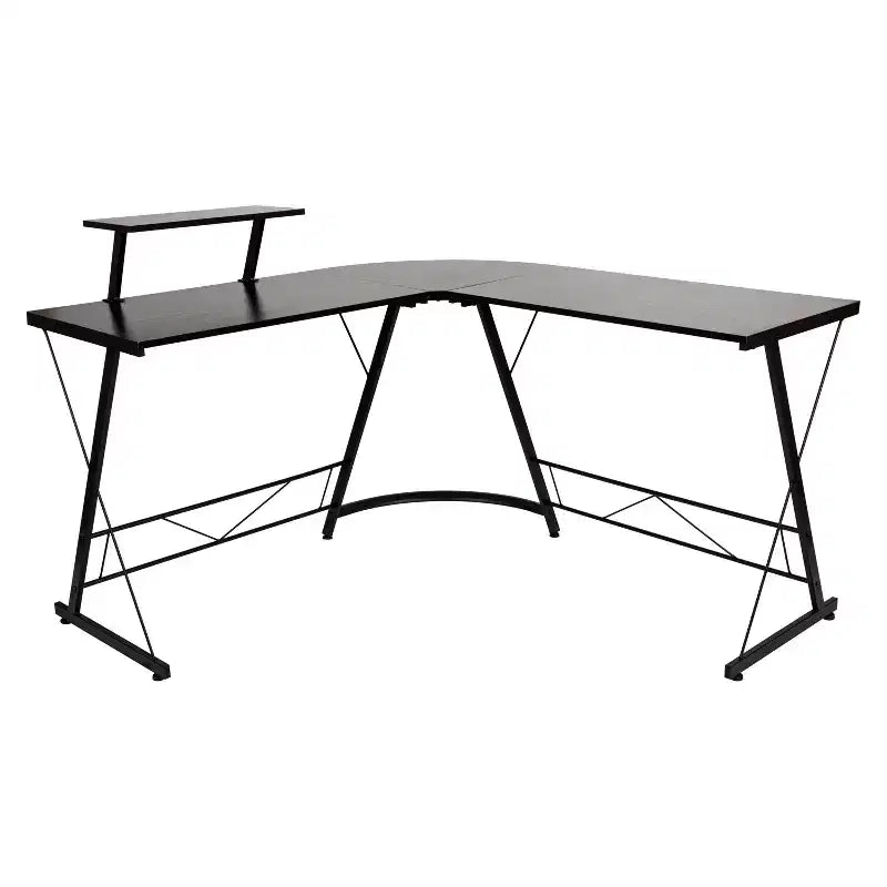 Flash Furniture Scrivania a L 71,5 Scrivania ad angolo per computer, Scrivania ad angolo per ufficio domestico, Scrivania da gioco, Salvaspazio, Facile da montare