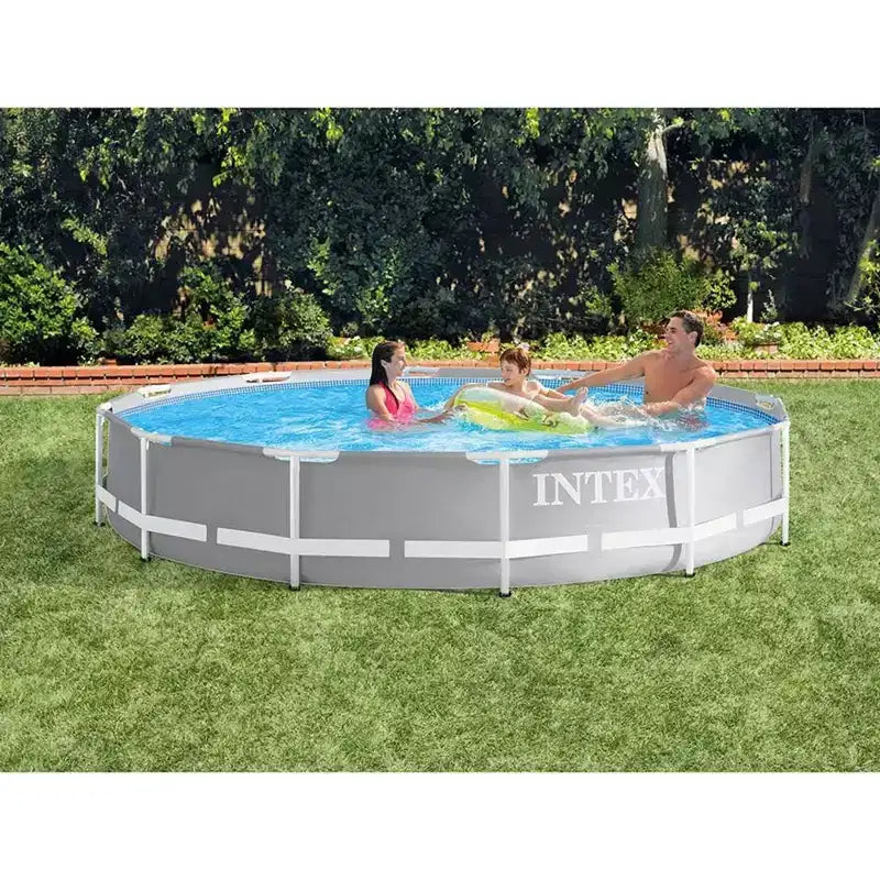 Piscine hors sol Intex 26711EH de 3,66 m x 76 cm avec cadre métallique, pompe et auvent