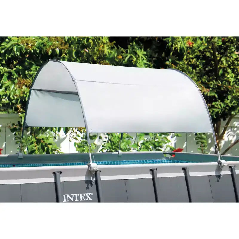 Piscine hors sol Intex 26711EH de 3,66 m x 76 cm avec cadre métallique, pompe et auvent