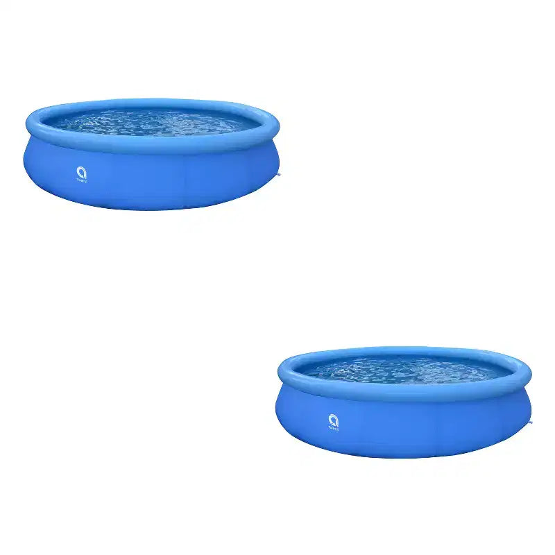 JLeisure 15Ft x 36 Prompt Set Inflatable Outdoor Backyard Swimming Pool(2 Pack)