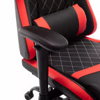 24/7 Negozio A Casa Finn Racing Sedia Gaming Regolabile con Cuscino e Supporto per le Gambe