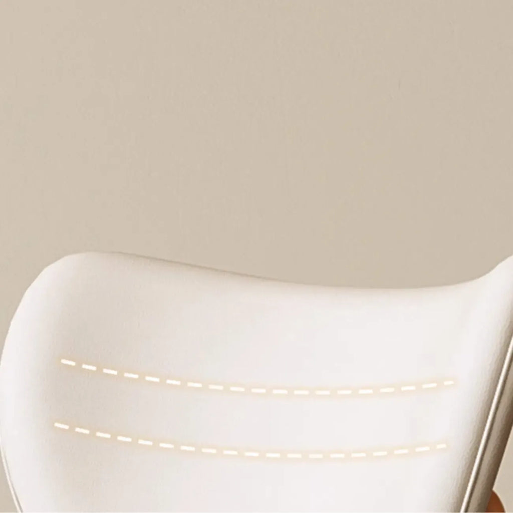 Chaise de salle à manger moderne sans accoudoirs à oreilles en similicuir