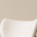 Chaise de salle à manger moderne sans accoudoirs à oreilles en similicuir