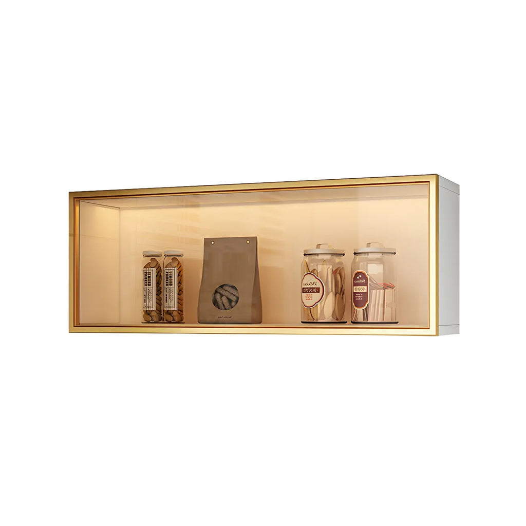vaisselier mural en bois pour cuisine avec porte vitrée