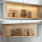 vaisselier mural en bois pour cuisine avec porte vitrée