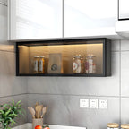vaisselier mural en bois gris pour cuisine