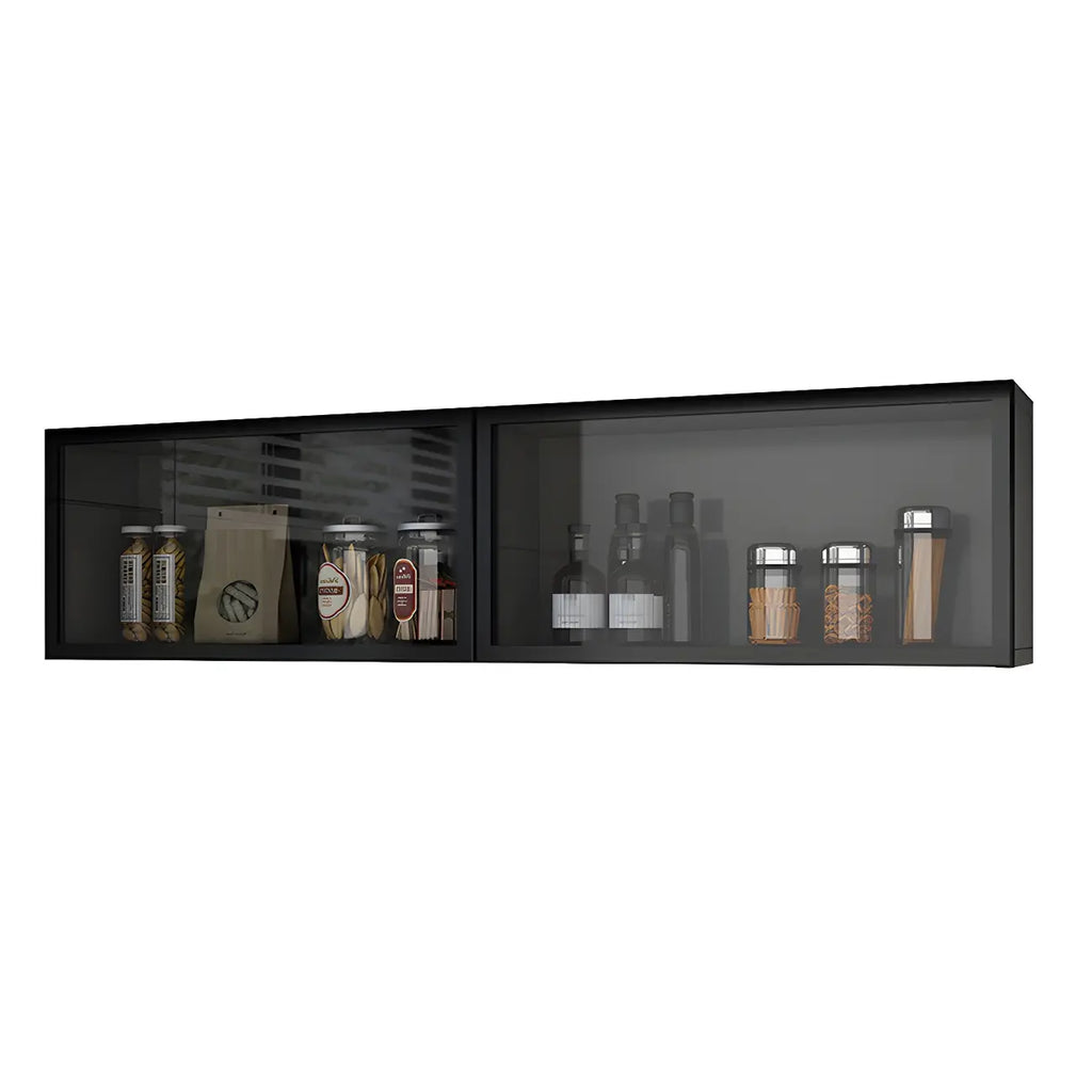 vaisselier mural en bois gris pour cuisine