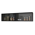 vaisselier mural en bois gris pour cuisine