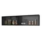 vaisselier mural en bois gris pour cuisine