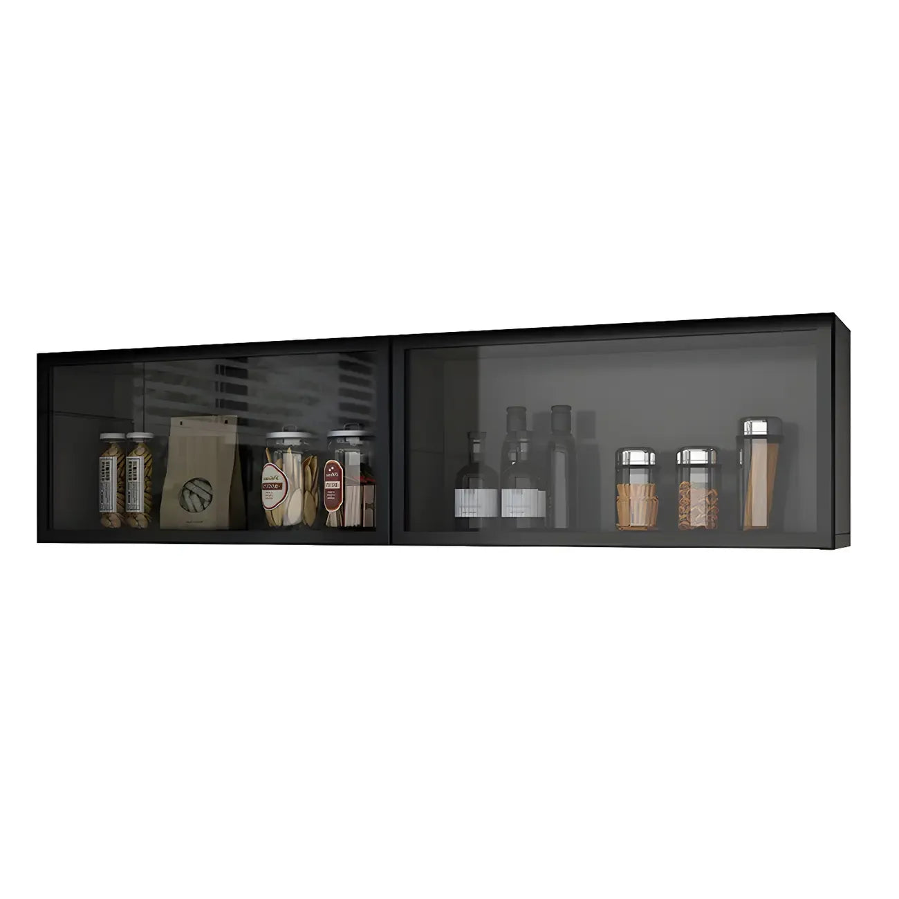 vaisselier mural en bois gris pour cuisine