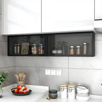 vaisselier mural en bois gris pour cuisine