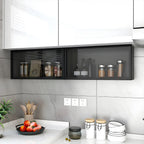 vaisselier mural en bois gris pour cuisine