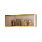 vaisselier mural en bois gris pour cuisine