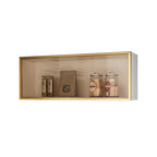 vaisselier mural en bois gris pour cuisine