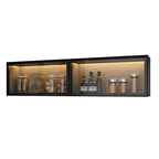 vaisselier mural en bois gris pour cuisine