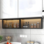 vaisselier mural en bois gris pour cuisine
