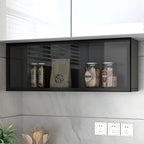 vaisselier mural en bois gris pour cuisine