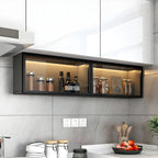 vaisselier mural en bois gris pour cuisine
