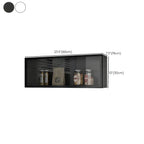 vaisselier mural en bois pour cuisine avec porte vitrée