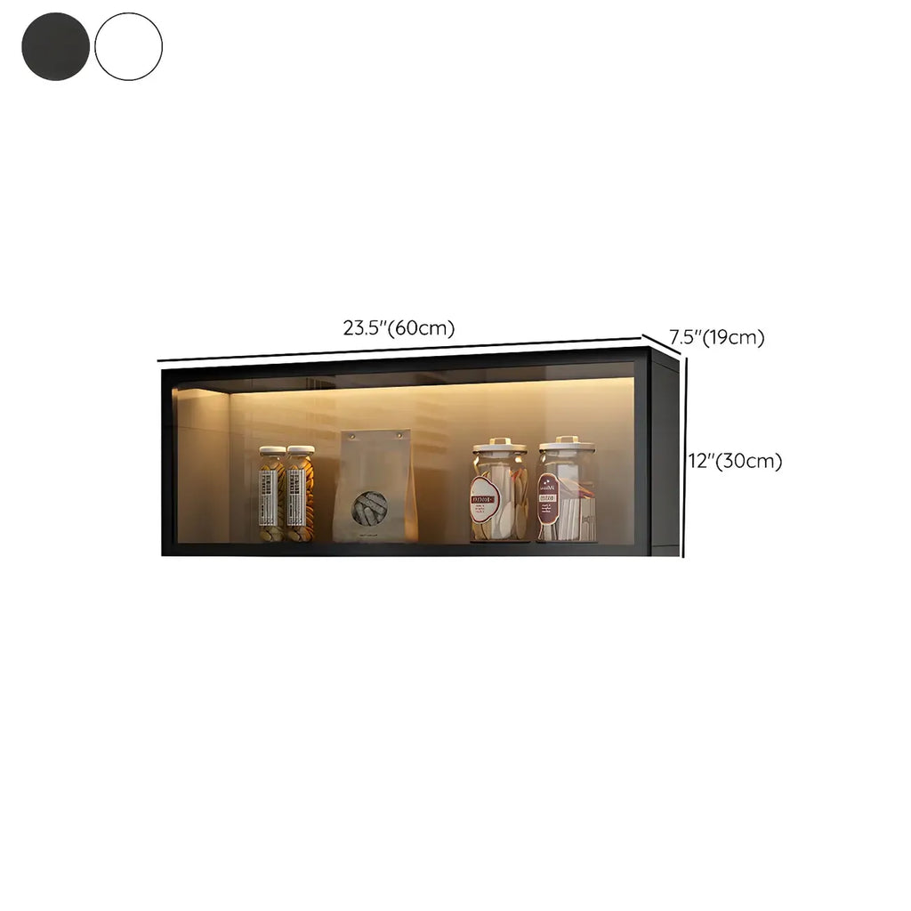 vaisselier mural en bois gris pour cuisine