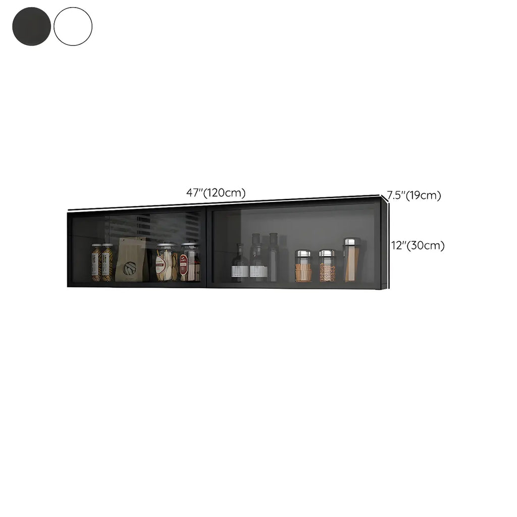 vaisselier mural en bois gris pour cuisine
