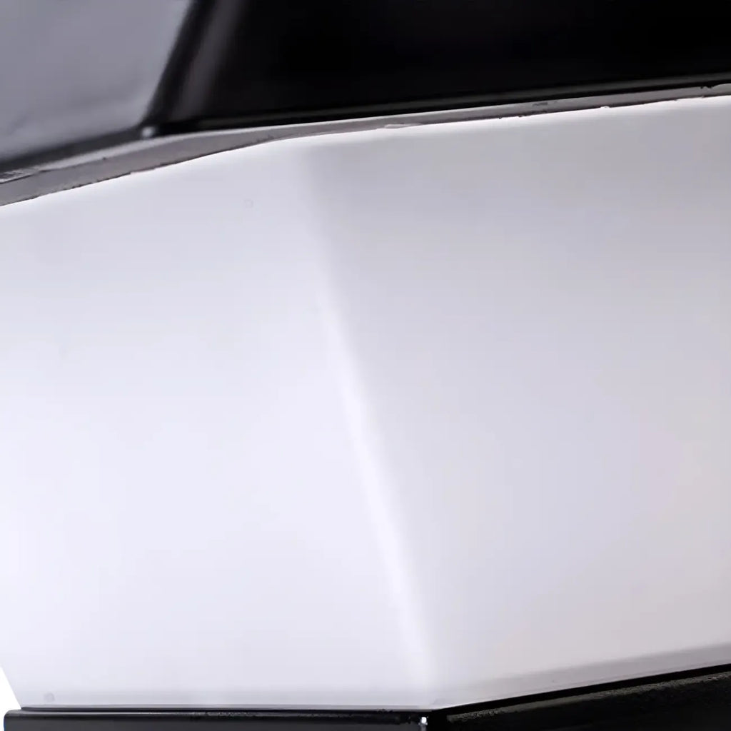 Lampadaires solaires géométriques en métal noir pour l'extérieur