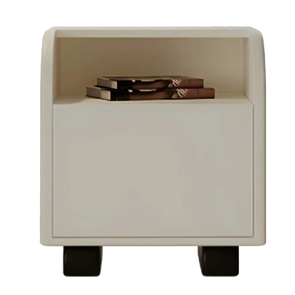 Petite table de chevet de rangement nordique blanche et noire à 3 niveaux