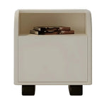 Petite table de chevet de rangement nordique blanche et noire à 3 niveaux