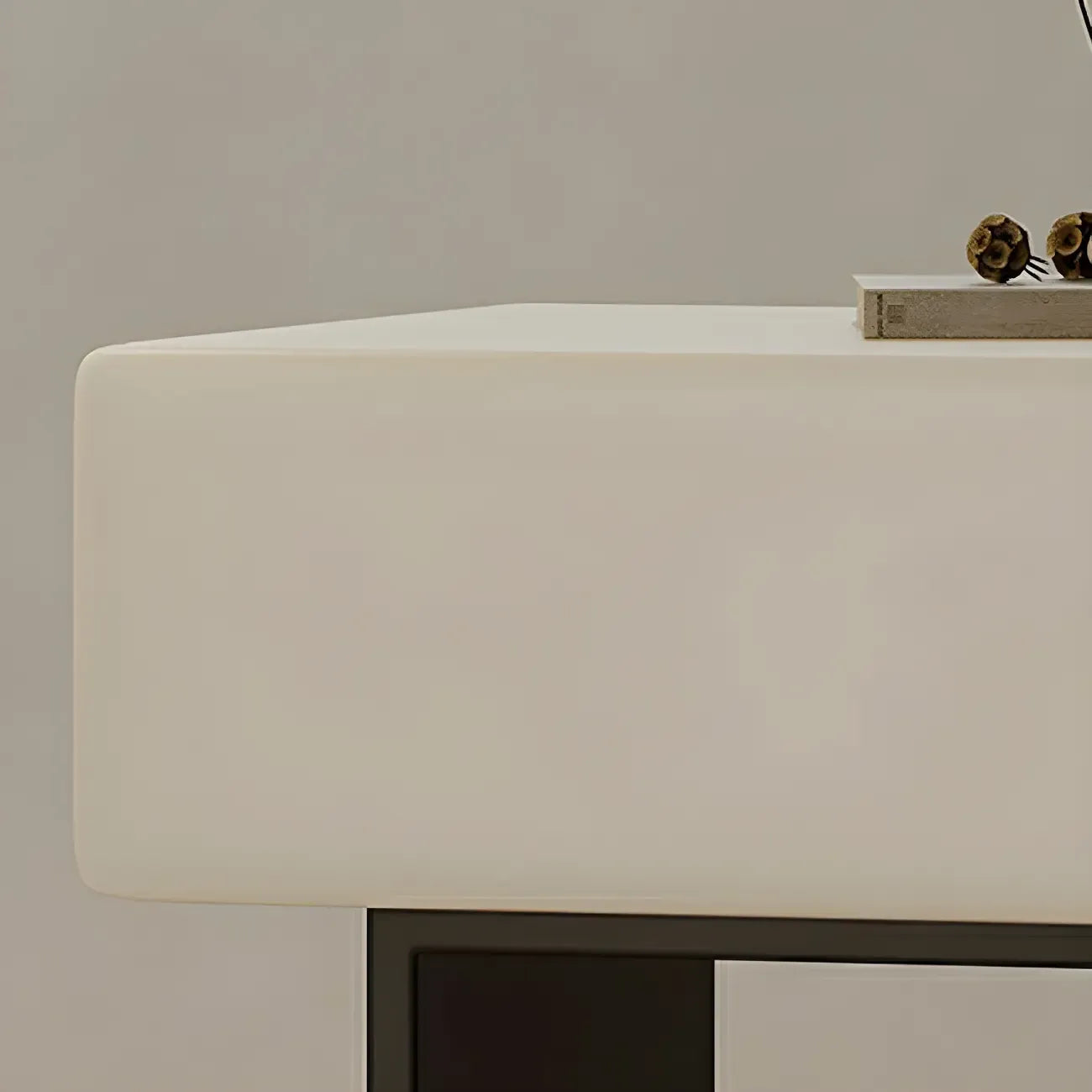 Petite table de chevet de rangement nordique blanche et noire à 3 niveaux