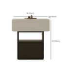 Petite table de chevet de rangement nordique blanche et noire à 3 niveaux