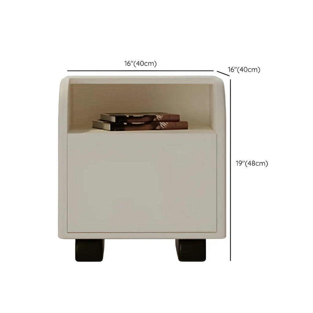 Petite table de chevet de rangement nordique blanche et noire à 3 niveaux