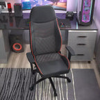 24/7 Shop At Home Sedia Gaming Ansar in Ecopelle Cucita a Diamante