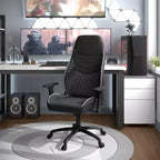 24/7 Shop At Home Sedia Gaming Ansar in Ecopelle Cucita a Diamante