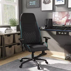 24/7 Shop At Home Sedia Gaming Ansar in Ecopelle Cucita a Diamante