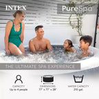 Intex 28439EP PureSpa Plus Jet Bulles Gonflable Gris Bois, 77 x 28