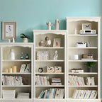 Bibliothèque rectangulaire classique et simple en bois blanc