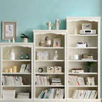 Bibliothèque rectangulaire classique et simple en bois blanc