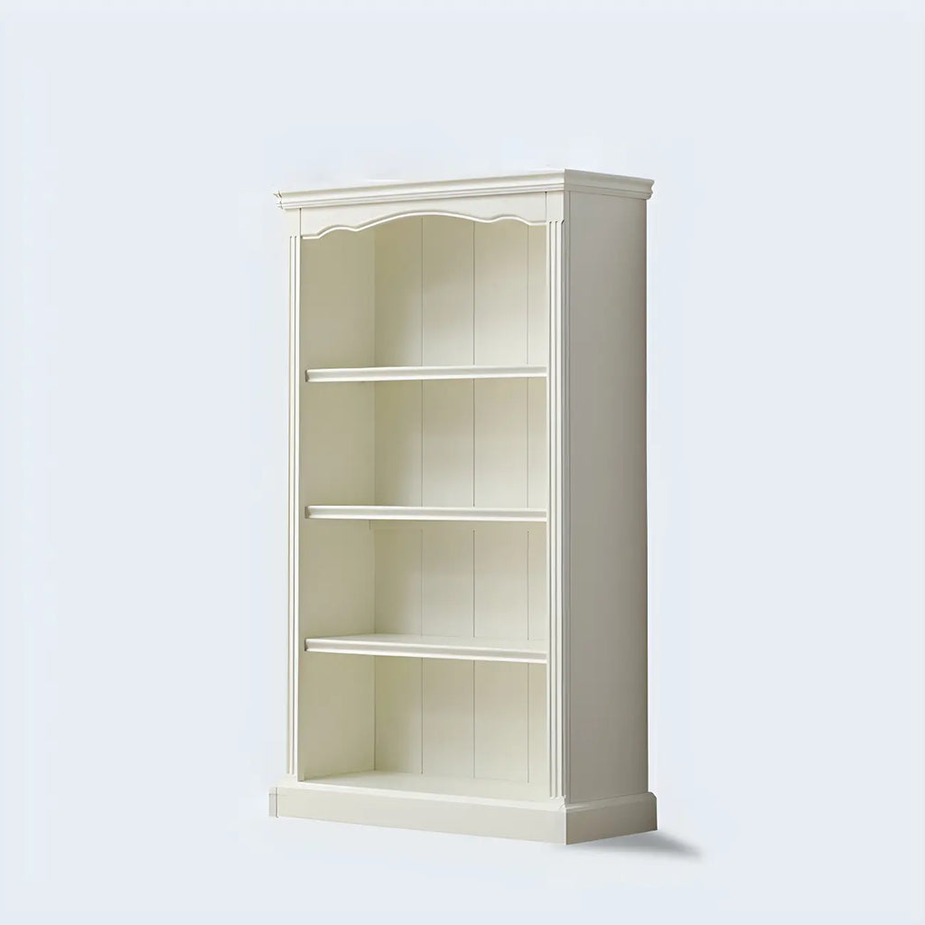 Bibliothèque rectangulaire classique et simple en bois blanc