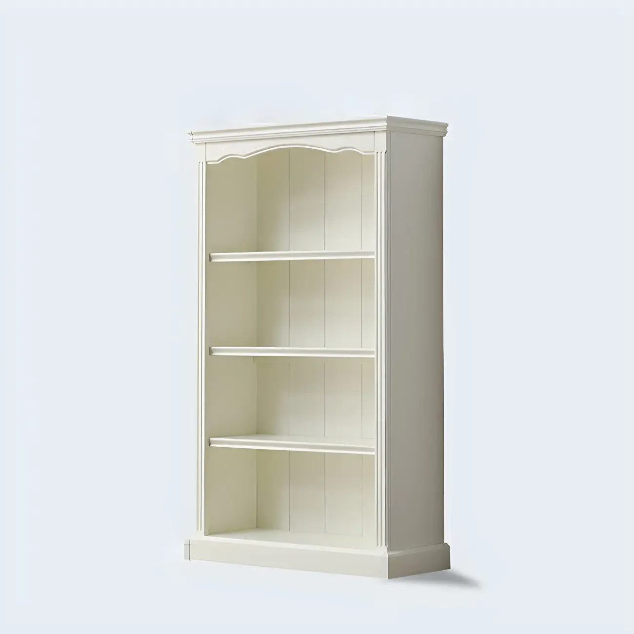 Bibliothèque rectangulaire classique et simple en bois blanc